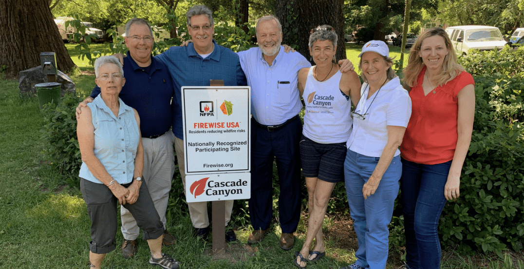 Group of community leaders outside